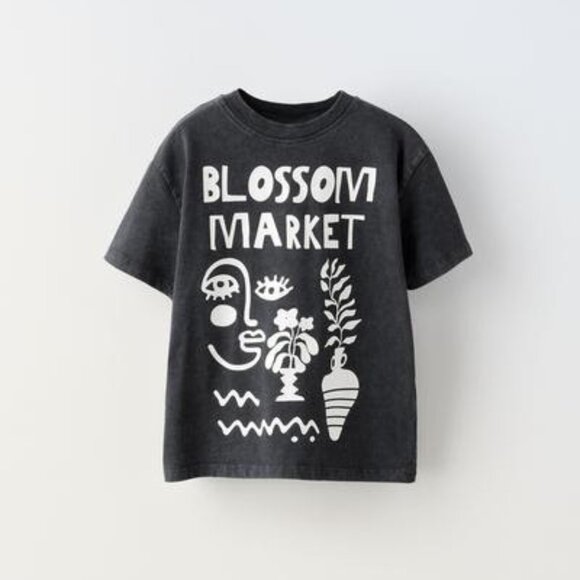 Zara Kids | WASHED T-SHIRT Indigo | 13-14 years - Picture 1 of 16